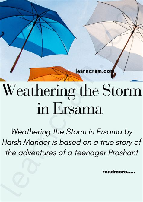 Weathering the Storm in Ersama: Summary and .